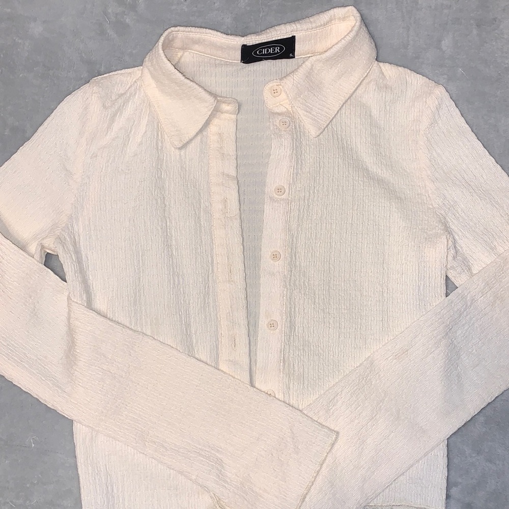 Button-up Long Sleeve Top